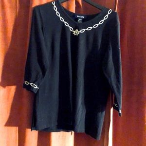 A soft black jersey top